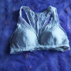 Victoria's Secret lacey wide racerback bralette in muted light green size small.